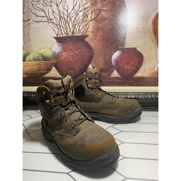 Red Wing Shoes Men\'s US 10 D Dark Brown Steel Toe Work Boots 4421 Metguard main image 10